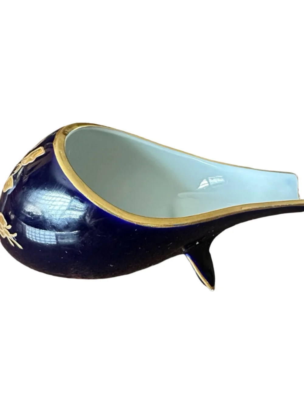 ECHT KOBALT JLMENAU Vintage Porcelain Spoon Rest Limited Cobalt Blue Germany